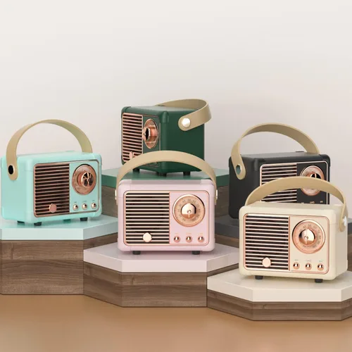 Miniatura 5 de Altavoz Bluetooth retro, altavoz Bluetooth inalámbrico, lindo estilo antiguo para cocina, dormitorio, oficina, fiesta, al aire libre, altavoz