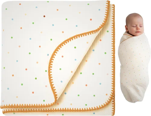 Miniatura 9 de Jack & Jill & Baby Manta de muselina de 4 capas, 100% algodón, suave, transpirable, envoltura de bebé de 43 x 43 pulgadas, ligera, multiuso, ideal