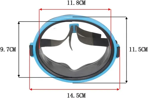 Miniatura 4 de Universal Snorkel Mask Oval Single-Lens Scuba Dive Mask Diving Goggles Equipment Anti-Fog Swim Mask Anti-Leak Diving Mask with Adjustable Straps