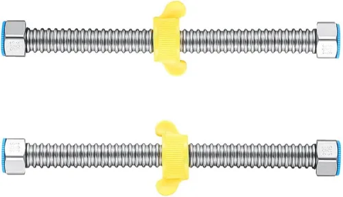 Miniatura 9 de DOITOOL Manguera de calentador de agua corrugado de acero inoxidable de 1/2 pulgada, línea de suministro de agua flexible, resistente a la corrosión