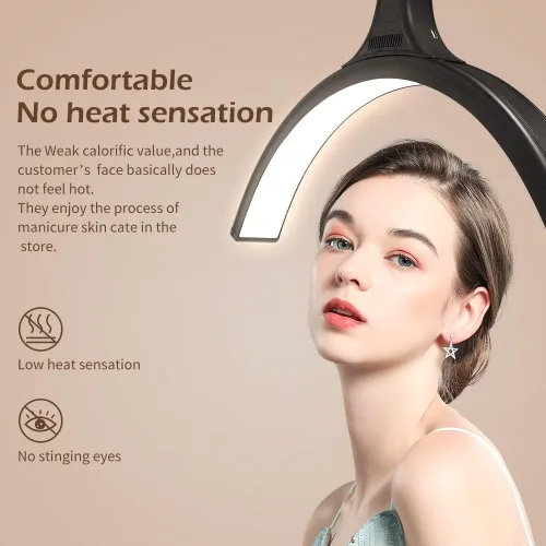 Miniatura 2 de FG-620L - Lámpara de pie LED para esteticistas, luz de tatuaje, lámpara de maquillaje LED, lámpara de luna facialista, iluminación para belleza