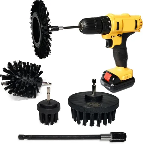 Power Grill Brush - Kit de limpieza para barbacoa de 5 piezas - Cerdas seguras de nailon, sin alambre, seguro para todas las rejillas, acero