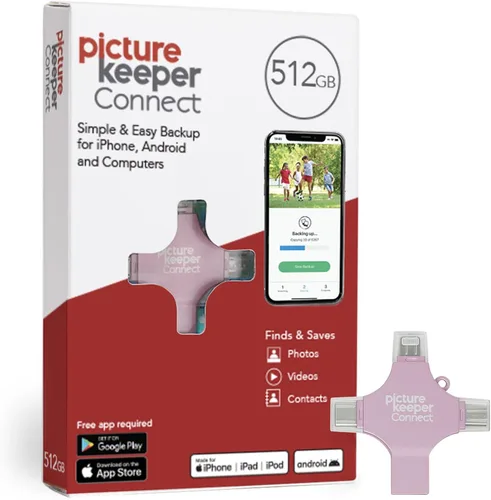 Miniatura 7 de Picture Keeper Connect para iPhone, Android, USB-C, PC y Mac - USB de 128GB para copia de seguridad de fotos, videos, contactos, copia de seguridad