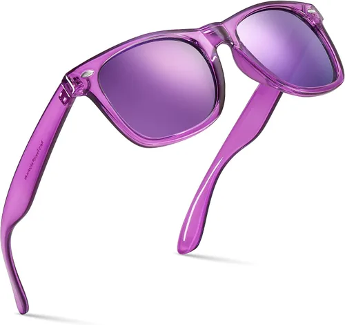 Retro Rewind lentes de sol con montura translúcida, coloridos, tipo neón, de los años 80, espejados, para hombres y mujeres