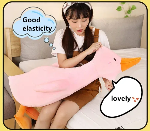 Miniatura 6 de KEWO Juguete de peluche de pato de felpa suave, lindo animal de peluche gigante de ganso de felpa de pato, almohada suave para abrazar para ropa