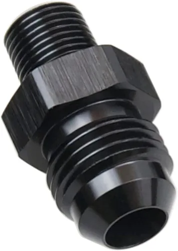 Miniatura 10 de Adaptador de tubo de manguera de combustible de aluminio recto 16AN acampanado a 3/4" NPT macho Unión de rosca negro