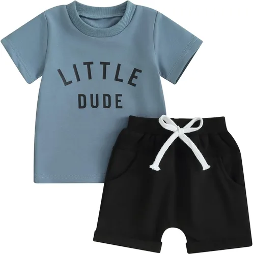 Miniatura 22 de Conjunto de camiseta de manga corta para bebé niño y niña, camiseta de manga corta, pantalones cortos casuales, ropa para recién nacidos, 6, 12, 18