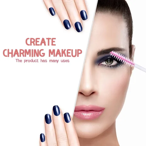 Miniatura 5 de Dming - Cepillo para pestañas, herramienta de maquillaje, suministros para extensiones de pestañas, cepillo de limpieza, rímel con diamante, 50