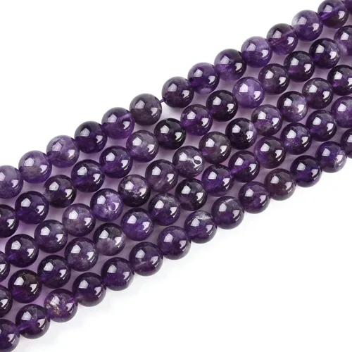 Miniatura 7 de Cuentas redondas naturales semipreciosas de piedra suelta para hacer joyas, brazaletes, collares Cuarzo rosa