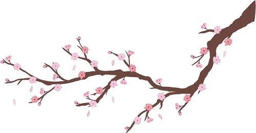 Adhesivo decorativo de vinilo multicolor para decoración de pared de 10 x 20 pulgadas, diseño de flores de cerezo rosa