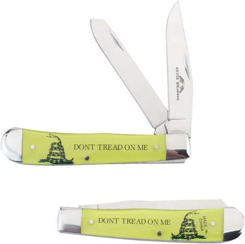 Miniatura 12 de Cuchillo de bolsillo manual plegable para uso diario de la colección Old Ram Trapper con mango de resina lisa (5134-5)