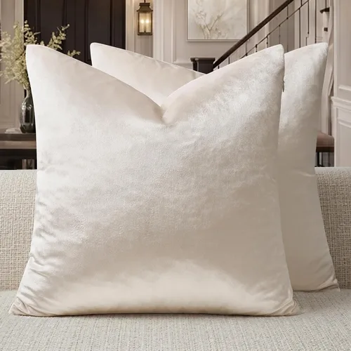 Miniatura 54 de Fundas de almohada GIGIZAZA decorativas de 20 x 20 pulgadas, juego de 2 fundas de almohada color taupe cuadradas para sofá, fundas de almohada Gris