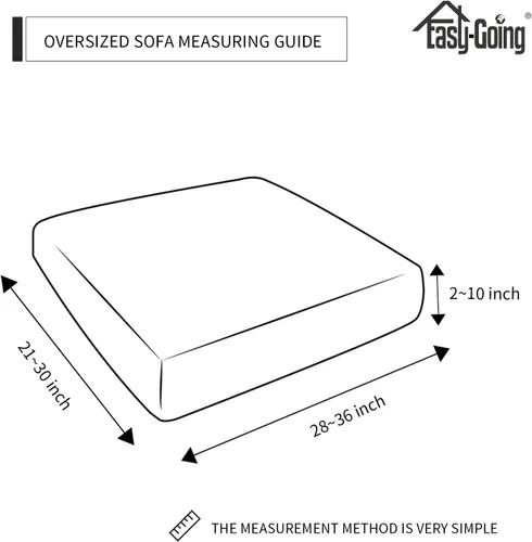 Miniatura 5 de Easy-Going - Fundas elásticas impermeables 100% para silla y sofá de gran tamaño, funda de cojín protectora para sofá, funda de cojín para muebles