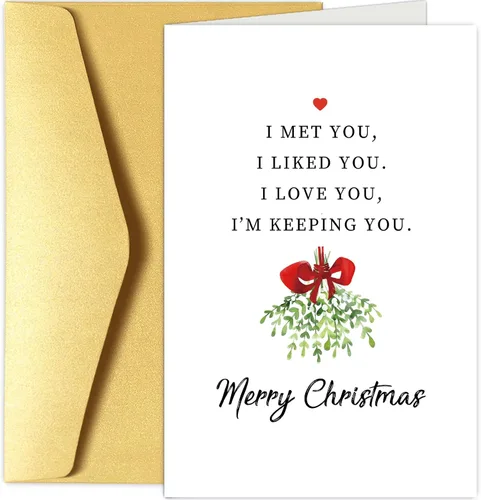 Miniatura 9 de Tarjeta de Navidad divertida para ella, tarjeta de Navidad sarcástica para la hermana mejor amiga, tarjeta de fiesta para mujer dama, Papá Noel sabe