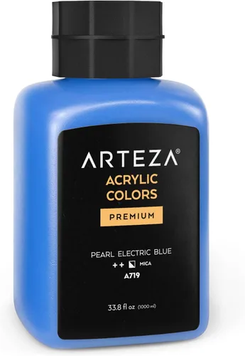 Miniatura 16 de ARTEZA Pintura acrílica, A100 amarillo limón, 33.8 onzas líquidas, tarro de 30.3 fl oz, opaco, de secado rápido, pinturas acrílicas para pintar A503