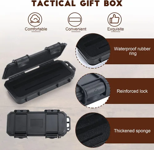 Miniatura 4 de Crtiin Bolígrafo de Acción de Cerrojo Bolígrafo Bala con Caja de Regalo Bolígrafo Táctico Sólido para Amante de Armas con Repuestos de Tinta Negra