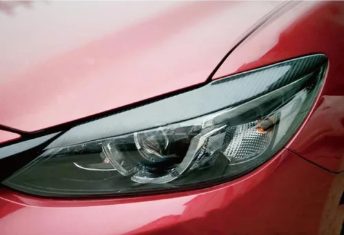 Miniatura 5 de Para Mazda 6 Atenza 2017-2018 Faro Ceja Párpado Cubierta Trim Fibra de Carbono 2x