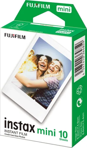 Fujifilm Instax Mini - Película fotográfica de revelación instantánea, paquete individual de 10 hojas por paquete, con borde blanco (16386004)