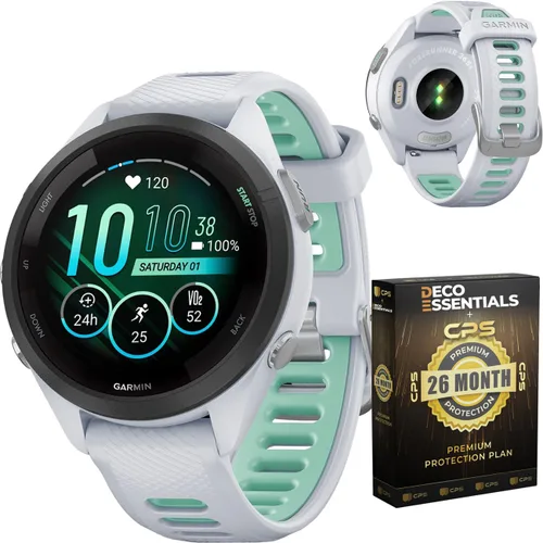 Miniatura 13 de Garmin 010-02810-03 Forerunner 265S Reloj inteligente GPS Negro/Amp Amarillo Bundle con Deco Essentials Exclusivo 26 Meses CPS Paquete de Protección