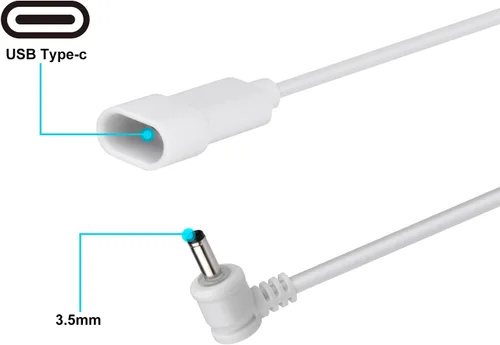 Miniatura 2 de Prestantious Adaptador de cable de alimentación, adaptador de enchufe USB-C a CC de 0.138 in compatible con batería de cámara Stick Up y batería