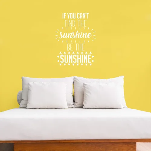 Miniatura 2 de Calcomanía de vinilo para pared, con texto en inglés "If You Can't Find The Sunshine Be The Sunshine", 23 x 17 pulgadas, decoración positiva