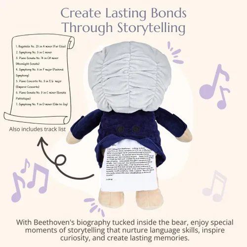 Miniatura 3 de Ludwig Van Beethoven - Oso virtuoso, música clásica para bebés, juguete educativo para bebés, niños y adultos