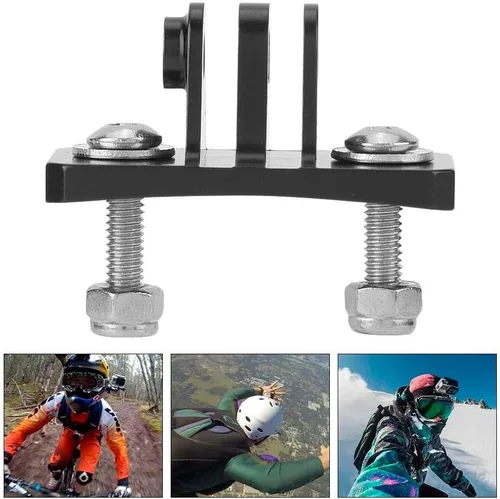 Miniatura 2 de Mugast Soporte de montaje fijo para casco, adaptador de soporte portátil para paracaidismo al aire libre para 7/6/5/4/ XiaoYi para cámaras de acción