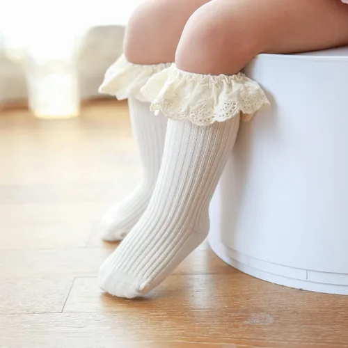 Miniatura 5 de Calcetines largos con volantes para bebés y niñas de 6 a 12 meses