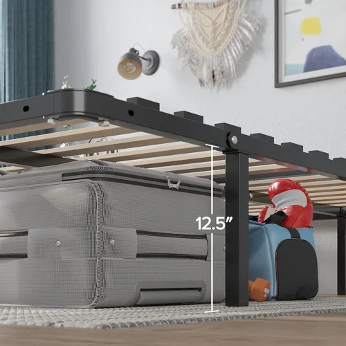 Miniatura 3 de Base inteligente MyEuro de Sleep Master. Soporte de colchón de tablillas de madera, Acero, Negro