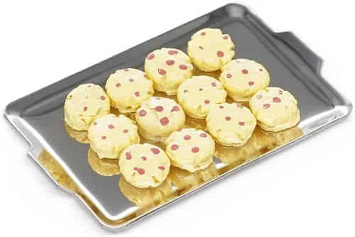 Miniatura 2 de Odoria 1/12 Galletas en miniatura con bandeja Accesorios de decoración de casa de muñecas