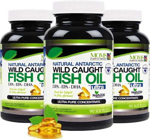 Paquete de 3 aceite de pescado natural capturado en la naturaleza DPA Omega 3 DPA-EPA-DHA Suplemento de aceite de pescado de 2,900 miligramos -