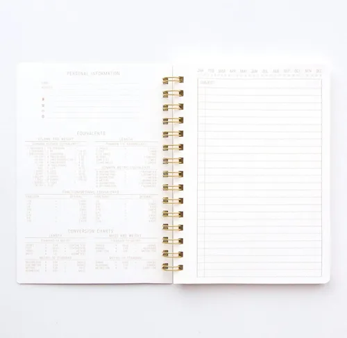 Miniatura 4 de DesignWorks Ink Cuaderno de papel texturizado negro de 6 x 8.25 pulgadas con espiral de doble alambre con 160 páginas rayadas para trabajo