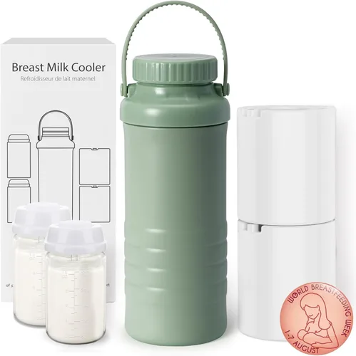 Botella enfriadora portátil de leche materna, regalo para el día de la madre, capacidad de 22 onzas, enfriador de leche materna para viajes,