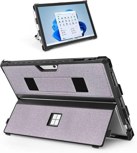 Miniatura 22 de Funda protectora resistente para Microsoft Surface Pro 7+/7/6/5/4/LTE de 12.3", con soporte para lápiz capacitivo y correa de mano, compatible
