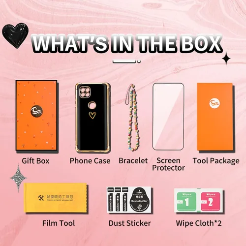 Miniatura 6 de Petitian Funda para Motorola Moto One 5G ACE para mujeres y niñas, con forma de corazón, bonita estética femenina (3 en 1), diseño de corazones