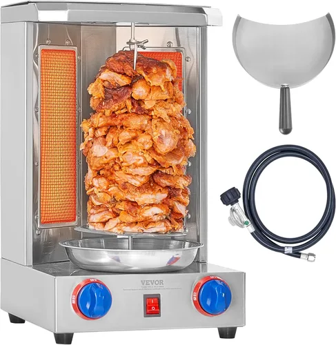 Miniatura 13 de VEVOR Shawarma Grill Máquina - 2 Cuerda Capacidad Barbacoa Pollo Shawarma Cocinador Eléctrico Asador Gyro Rotisserie Horno Doner Kebab Grill