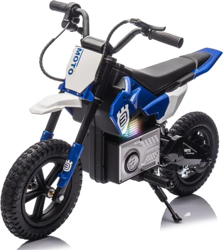 Miniatura 9 de Motocicleta eléctrica para niños de 5 a 10 años, 24V 200W Moto de cross eléctrica de mayor velocidad, motocicleta montable para niños con Rojo