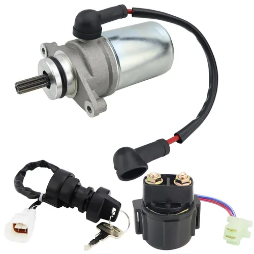 Miniatura 9 de Motor de arranque, relé solenoide e interruptor de encendido para Yamaha Champ 100 1987-1991 Badger 80 1985-1994 55X-81800-51-00 65X-81880-50-00