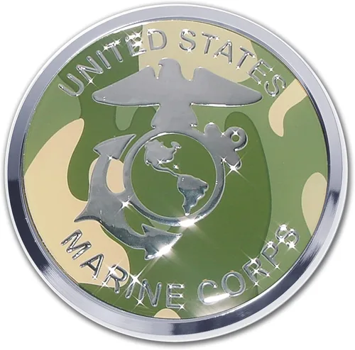 Miniatura 14 de Emblema para auto cromado, Marine Seal Cresta de oro grande (3.5")