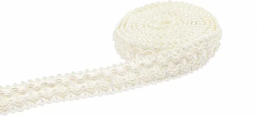 Miniatura 9 de Ribete Trenzado Gimp, 0.7 Pulgadas / 10M (10.9 Yardas) Ribete de Tela, Ribete de Tapicería para Costura Poliéster Manualidades DIY Disfraz Dorado
