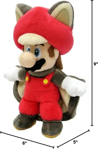 Miniatura 2 de Little Buddy Juguetes Nintendo Flying Squirrel Mario 9" Peluche