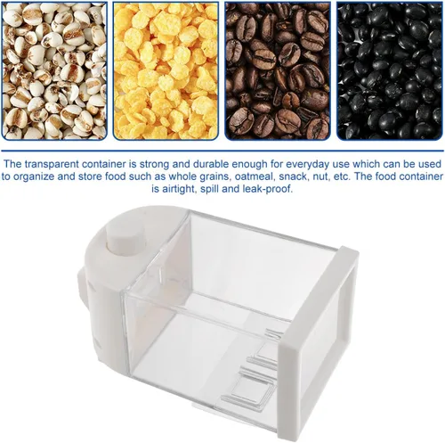 Miniatura 6 de DOITOOL Recipiente de almacenamiento montado en la pared, dispensador hermético de cereales de 33.3 onzas con diseño colgante para organización