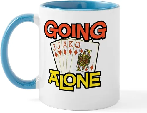 Miniatura 71 de CafePress Euchre Champ Mugs Taza de café de cerámica de 11 oz (11.0 fl oz)
