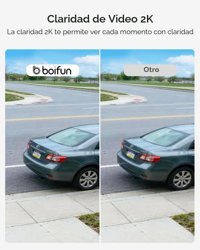 Miniatura 3 de BOIFUN Cámara de timbre de video inalámbrica: no requiere suscripción, 2K HD, visión amplia de 166°, visión nocturna HDR, alertas de movimiento