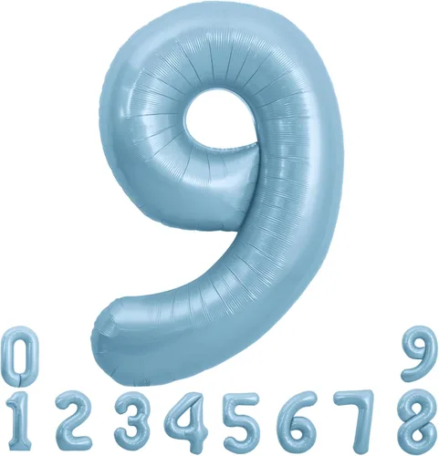 Miniatura 98 de TONIFUL 40 Inch Pastel Blue Number 8 Foil Balloons Large Mylar Foil Digital 8 Balloons for 8th Birthday, Gender Neutral Party, Baby Shower, Oro rosa
