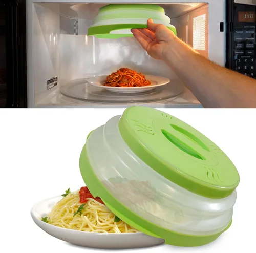 Miniatura 10 de Tapa magnética para microondas Hover Cover con agarre magnético de alta potencia, el agarre magnético más fuerte, tapa de alimentos plegable de 12