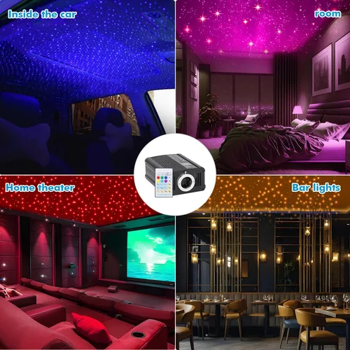 Miniatura 8 de Twinkle Headliner Star Light Kit, 800Pcs*0.03in/0.02in*9.8ft Mixed Ceiling Fiber Optic Lights APP/Remote Control Star Effect Music Mode RGBW Sound