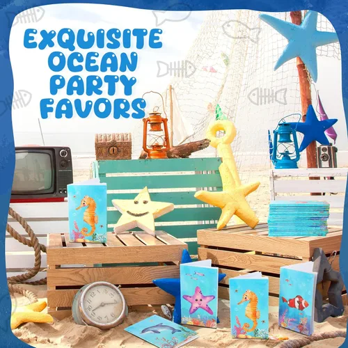 Miniatura 5 de Ferraycle Juego de 24 cuadernos de animales del océano, cuadernos bajo el mar, juego de recuerdos de fiesta de animales para niños, recompensas