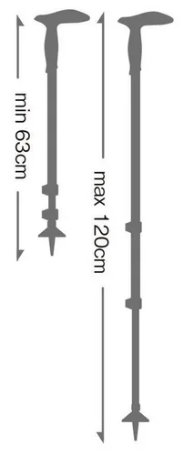 Miniatura 3 de LEKI Wanderfreund Makalu - Bastón de senderismo ajustable de aluminio (individual) para senderismo y senderismo, color negro, antracita y cobre