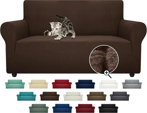 Miniatura 24 de ZNSAYOTX Funda súper elástica para silla (30"-47"), nuevas fundas de silla a rayas para sala de estar, aptas para perros y mascotas, protector